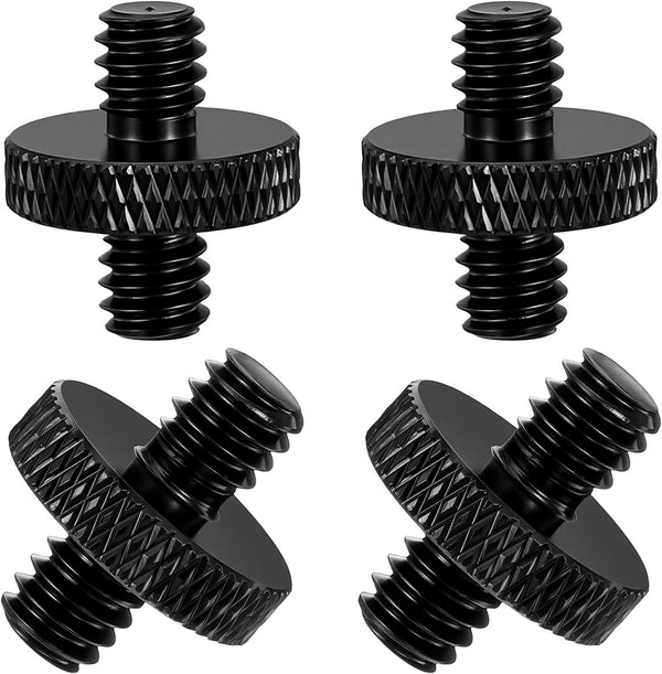 Thrymme 4 Pcs Camera Tripod Screw, 1/4" Male to 1/4" Male Threaded Tripod