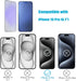 2-Pack Anti-Blue Light Matte Screen Protector for iPhone 15 Pro, Blue Light Blocking Tempered Glass Film 6.1", Full