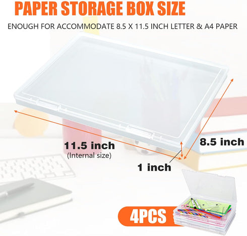 FUIJOL 11.5x8.5 Inch, 10 A4 (8.5 11.5inch-10pcs) Photo Storage Box Pcs Portable Board Game Storage Container, Paper
