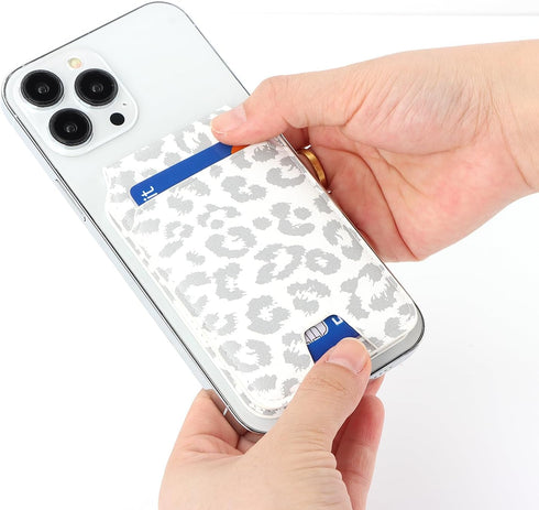 Cavor Magsafe Wallet for Apple Wallet, Magnetic Phone Card Holder for iPhone 15/14/13/12 Series (White)