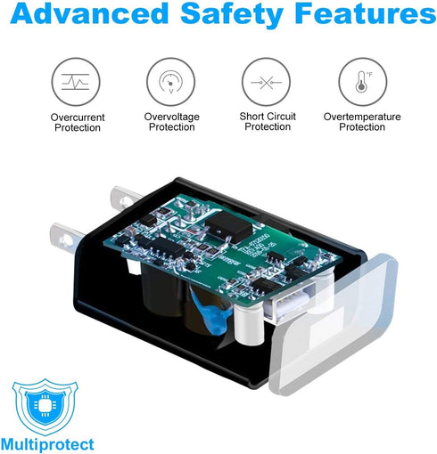 18W Fast Phone Charger for Moto G7 G8 Play Power, Z4 Z3, G Power, G Stylus, Edge Plus, QC3.0 USB Wall Charger Adapter