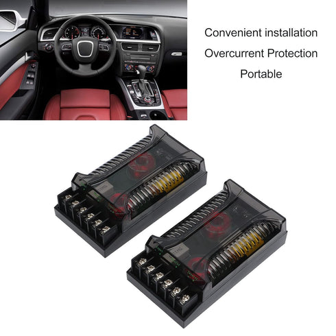 2 Way Car Audio Crossover, 2pcs Speaker Frequency Divider, Up to 300 Watts