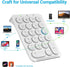 iClever Number Pad, KP08 Bluetooth Number Pad, Ultra Slim and Lightweight, USB-C Charge, for Laptop, iPad, Mac, PC