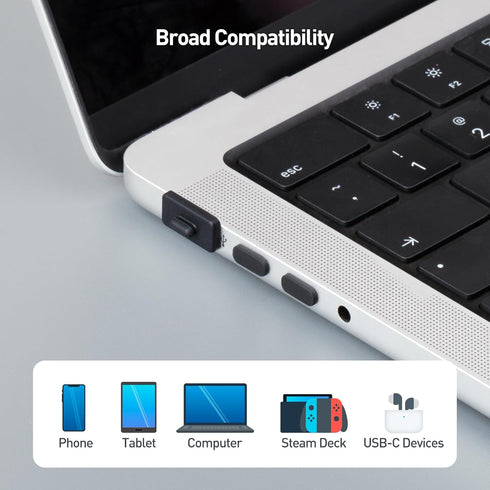 Cable Matters Combo-Pack USB-C and USB Port Covers, 10x USB-A & 10x USB C Port Covers in Black
