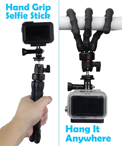 Hocoder 13, 12, 11,10, 9 360 Flexible Camera Tripod Compatible with GoPro Hero Bendable Tripod Rotation Mount Stand