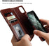 Bocasal Wallet Case for iPhone 11 Pro with Card Holder, PU Leather, Magnetic Detachable Kickstand, Shockproof, Wrist