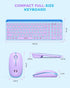 seenda Bluetooth Keyboard and Mouse for iPad, Multi-Device Wireless Keyboard Mouse with Tablet Holder, Blue & Purple