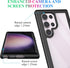wahhle Samsung Galaxy S23 Ultra Case, Built-in Screen Protector, Full Body Shockproof Slim Fit Bumper Cover, Black/Clear