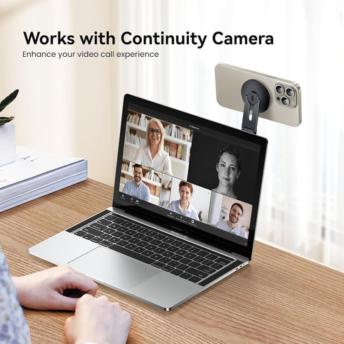 MAGDIGITEH 15W 17/16/15/14/13/12 Laptop Phone Holder, Magnetic Phone Stand Fast Wireless Charger for MagSafe for iPhone