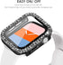 KADES Bling Protective Case for Apple Watch 38mm with Built-in Screen Protector for iWatch Series 3 2 1 (Black)
