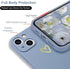 Cute Slim Shockproof iPhone 13 Case in Blue Grey with Wireless Charging Support and Protection.