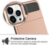 Vofolen Compatible with iPhone 12 Pro Case, Wallet Cover with Credit Card Holder, Anti-Scratch Dual Layer, Rose Gold
