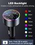Dual PD 40W Type-C USB Car Charger, Bluetooth 5.3 FM Transmitter for Car with Microphone & HiFi Sound MP3 Music Player