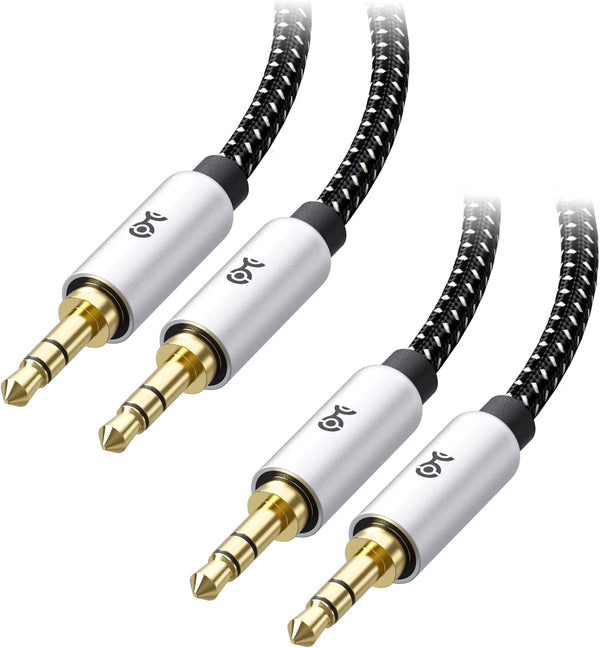 Cable Matters 2-Pack 3.5mm Audio Cable, 3ft Male to Male Auxiliary Cord for Headphones