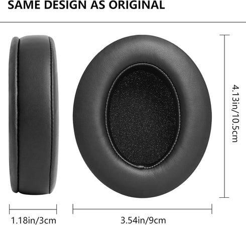 Earpads Replacement for Audio Technica M50X/M40X, HyperX Cloud/Alpha, Turtle Beach Stealth, Softer Memory Foam
