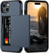 Nvollnoe Compatible with iPhone 15 Case with Card Holder Heavy Duty Protective Dual