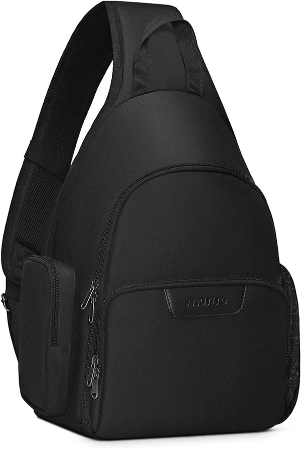 MOSISO Camera Sling Backpack, Full Open Case with Tripod Holder & Rain Cover for DSLR/SLR/Mirrorless, Black