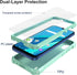 Ailiber Cricket Debut S2 Phone Case, Heavy Duty Protective Cover with Screen Protector, Mint Green