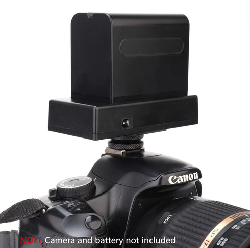 KOERTACOO 7.4V Monitor,1/4" NP-F970 F960 F770 F570 F550 NP-F Battery Adapter Plate with Two DC Output to Power DSLR