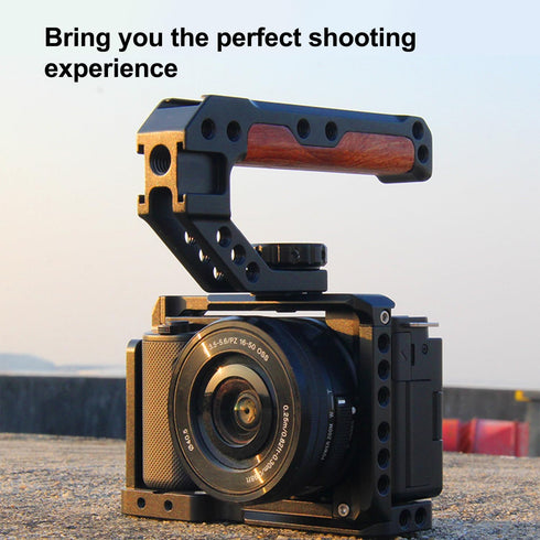 Top Handle for Camera Cage, Universal Hand Grip with Cold Shoe Mount for Camera, Monitor, Microphone