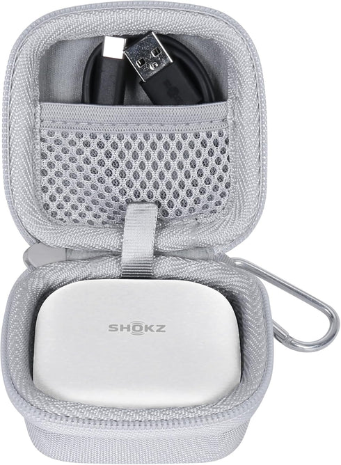 co2CREA Hard Case Replacement for SHOKZ OpenFit Open-Ear True Wireless Bluetooth Headphones, White