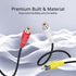 TNP 3 RCA Extender Extension Cable (6 Feet) - 3RCA Male to Female Red White Yellow Cable - Audio Video Composite