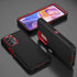 Jiunai Tough Rugged Case for Samsung A23 5G 2022, Shockproof Anti-Dust Dual Layer with Raised Edge - Black Red