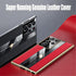 Samsung Galaxy S22 Ultra Case 5G, Luxury TPU Carbon Fiber & Leather Back Cover, Shockproof Red