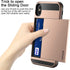 Vofolen Case for iPhone Xs Max, Wallet Card Holder Sliding Cover, Dual Layer Protective Hard Shell Hybrid TPU