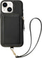 ZVE iPhone 13 Wallet Case with Wristlet - Zipper Leather Case with RFID Blocking Card Holder Slots