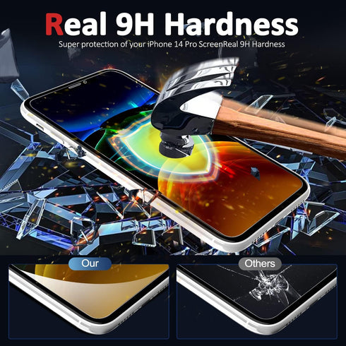 YMHML iPhone 11 Screen Protector - 3 Pack Tempered Glass, Military Grade Shatterproof, HD Clear, Case Friendly.