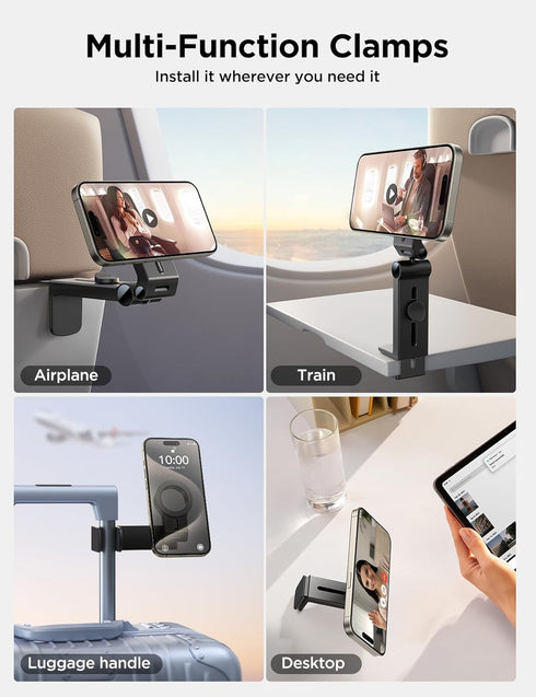 JOYROOM for Magsafe Airplane Phone Holder, Hands-Free Plane Phone Holder for iPhone 15 Pro Max