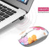 TENMOS M101 Wireless Mouse Cute Silent Computer Mice with USB Receiver, 2.4G Optical Wireless Travel Mouse
