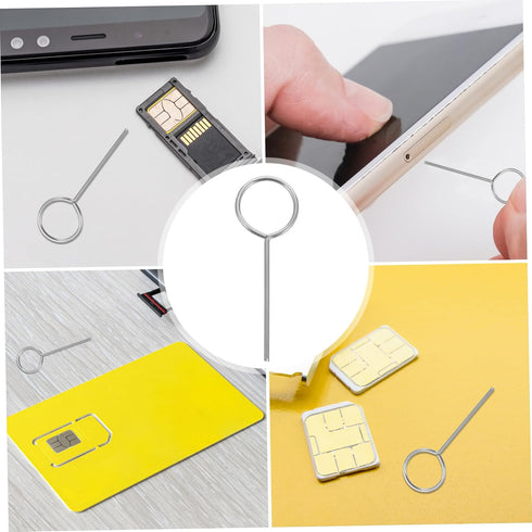 1000pcs Stainless Steel Sim Card Ejector Tool Phone Tray Removers for and More Compact and Easy to Use Sim Removal