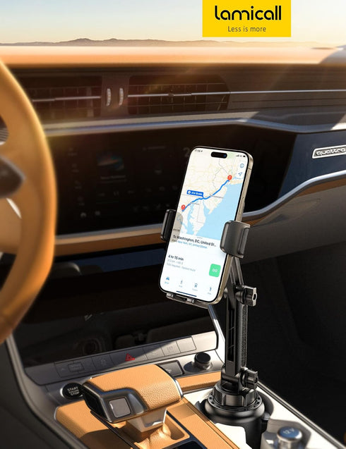 Lamicall Cup Holder Phone Holder for Car, Universal Adjustable Cupholder Cell Phone Mount for 4"-7" Smartphones