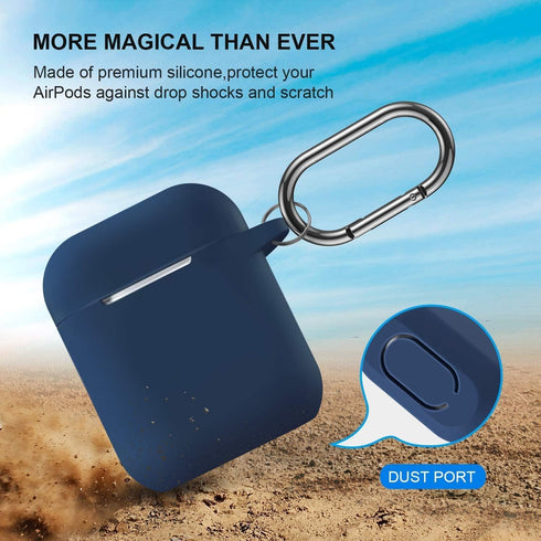 ATUAT Compatible with AirPods Case Cover, Full Protective Silicone Skin Dust-Proof for Apple AirPods 1st 2nd Generation