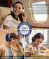 rockpapa E7 Over Ear Wireless Bluetooth Headphones with Mic, Travel Case, Foldable Wired/Wireless for Kids and Adults