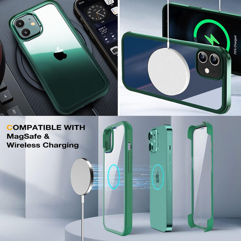 UBUNU iPhone 11 Case with Screen Protector, 360 Full Body Protection Dual Layer Clear Cover for Men Women 6.1 inch -