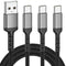 3 Pack 3ft Braided USB C Charger Cord, Fast Charging 3A for iPhone 15 Pro/Max, Samsung Galaxy S22 Ultra, Google Pixel 8