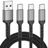 3 Pack 3ft Braided USB C Charger Cord, Fast Charging 3A for iPhone 15 Pro/Max, Samsung Galaxy S22 Ultra, Google Pixel 8