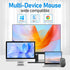 INFINMIND 4-Level Wireless Side Scroll Mouse with Multi-Device, Ergonomic Computer Mice with Smart Flying Scroll, Quiet