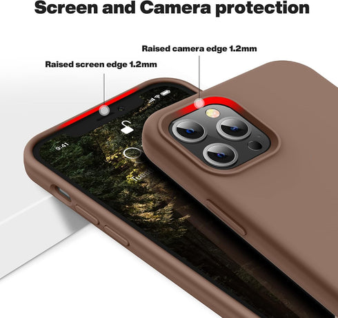 OTOFLY Premium Soft Liquid Silicone Rubber Case for iPhone 12 Pro Max 6.7 inch (2020) - Silky and Soft Touch (Light