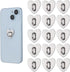 Ptwola 16 Pcs Phone Ring Holder Grip Heart Shaped Adhesive Metal Finger Ring
