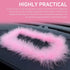 lekiliky 5.71" 11.6" Dash Mat for Car, Anti Slip Pink Feather Dash Mat, x Colorfast Non-Shedding Anti-Slip Pad, Car
