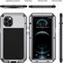 Lanhiem Metal Case for iPhone 12 Pro Max, Heavy Duty Shockproof Rugged Case with Built-in Glass Screen Protector