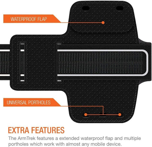 Trianium Armband, Water Resistant Large Cell Phone Armband for iPhone 12 Pro, 12 Mini, Galaxy S20/S10/S10e/S10+