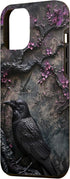 iPhone 13 Pro Max Gothic Raven - Dark Style Purple Floral Tree Flowers PC Case