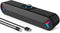 LENRUE Computer Speakers, Wired USB-Powered Sound-bar with 10W Stereo Sound for PC Desktop, Plug-n-Play (A39PRO/Black)