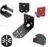 Sumnacon 3PCS Black Wall Mount Camera Shelf - Universal Small Floating Metal Shelf for Security Cameras, Speakers