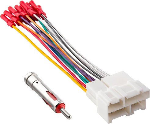 RED WOLF Car Radio Wiring Harness w/Antenna Adapter Compatible with 1988-2002 GM